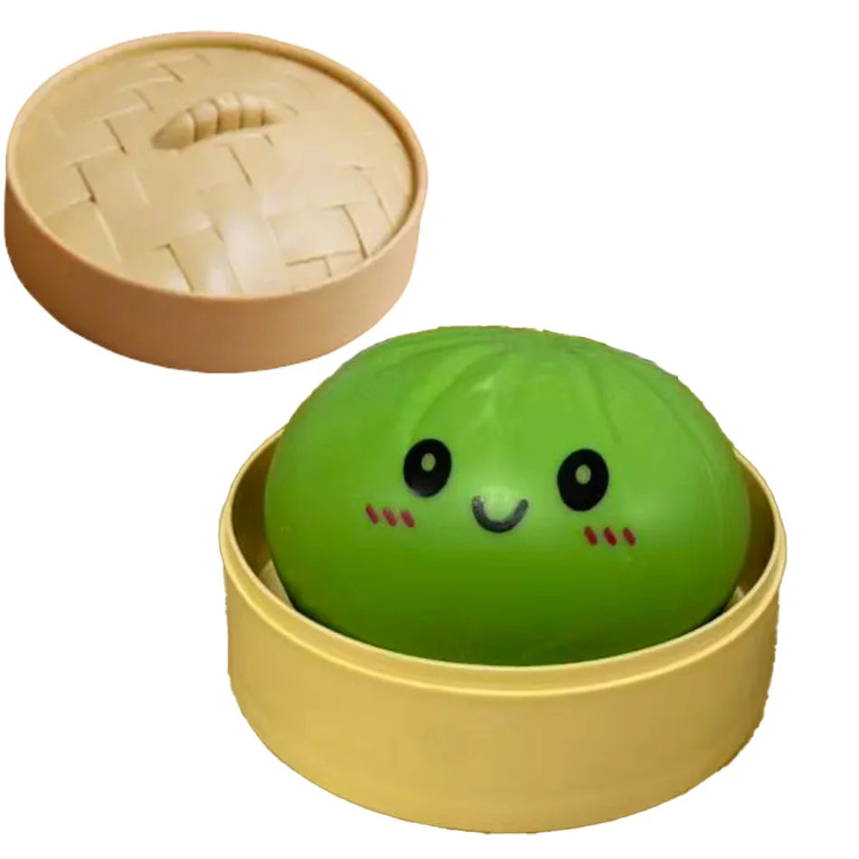 Dumpling Pressure Dumpling Squishies Cute Colorful Bun Toy Slow Rising Stress Relief Fidget Toy for Kids Adults Anti-Anxiety Gife