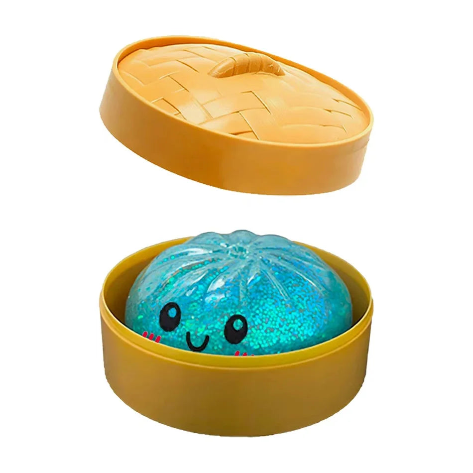 Dumpling Pressure Dumpling Squishies Cute Colorful Bun Toy Slow Rising Stress Relief Fidget Toy for Kids Adults Anti-Anxiety Gife