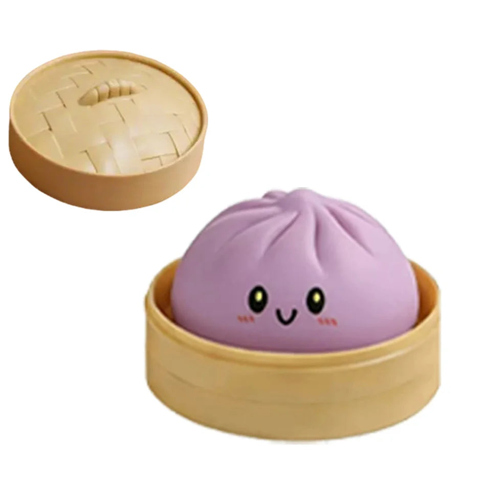 Dumpling Pressure Dumpling Squishies Cute Colorful Bun Toy Slow Rising Stress Relief Fidget Toy for Kids Adults Anti-Anxiety Gife