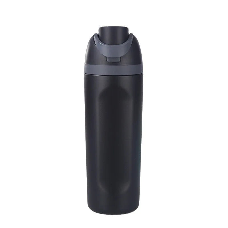 16/19/24/32OZ New 304 Stainless Steel Fitness Cup with Handle, Macaron Colored Insulated Bottle Large Capacity Straw Fruit Cup