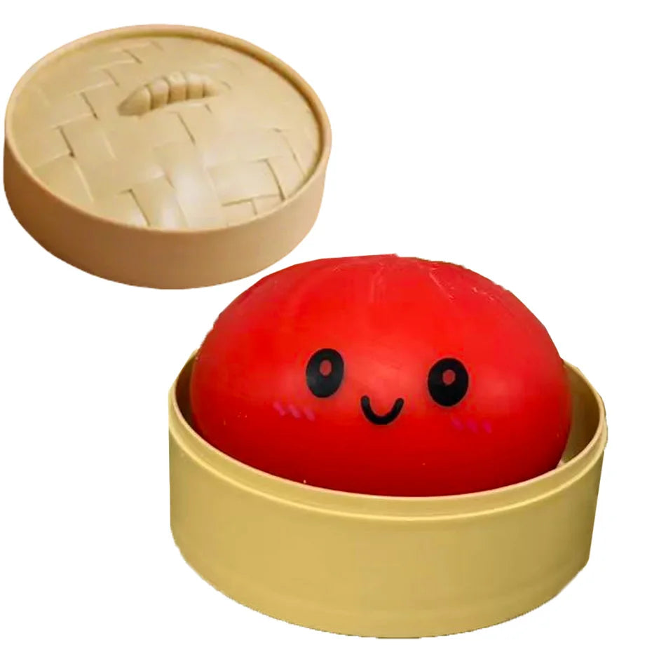 Dumpling Pressure Dumpling Squishies Cute Colorful Bun Toy Slow Rising Stress Relief Fidget Toy for Kids Adults Anti-Anxiety Gife