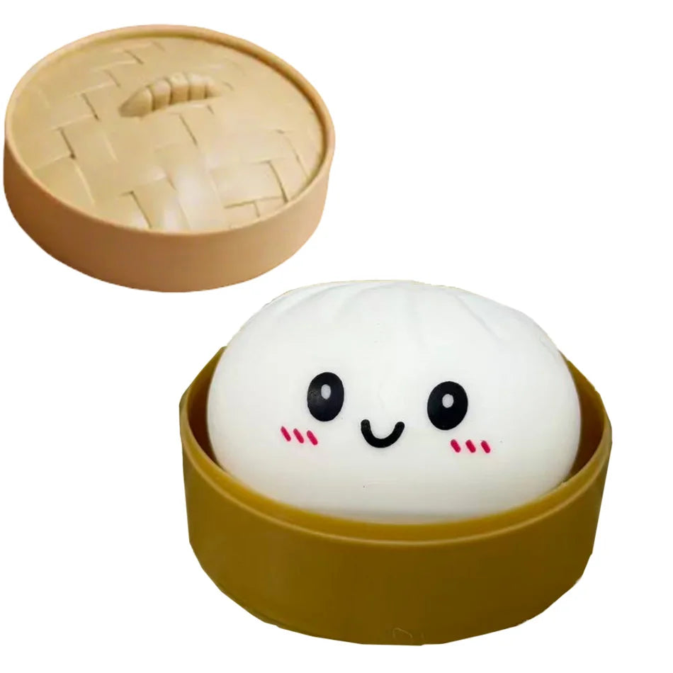 Dumpling Pressure Dumpling Squishies Cute Colorful Bun Toy Slow Rising Stress Relief Fidget Toy for Kids Adults Anti-Anxiety Gife