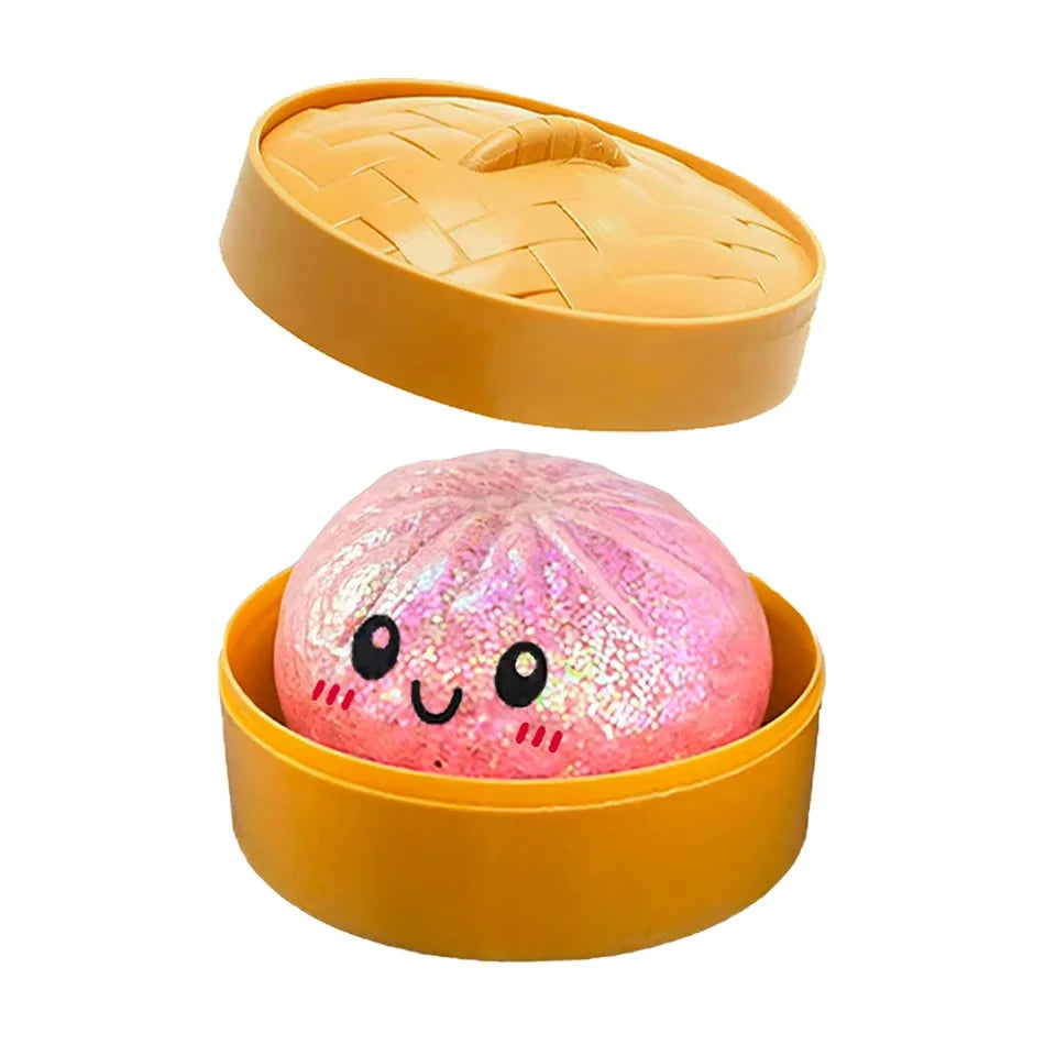 Dumpling Pressure Dumpling Squishies Cute Colorful Bun Toy Slow Rising Stress Relief Fidget Toy for Kids Adults Anti-Anxiety Gife
