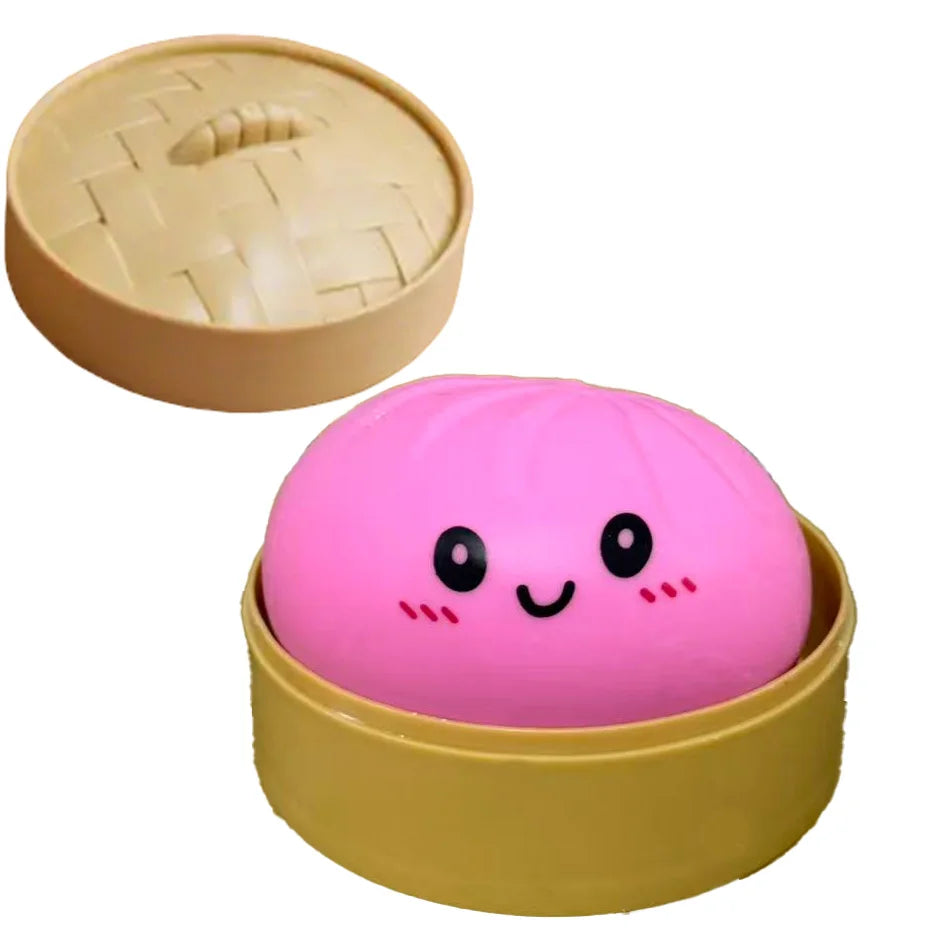 Dumpling Pressure Dumpling Squishies Cute Colorful Bun Toy Slow Rising Stress Relief Fidget Toy for Kids Adults Anti-Anxiety Gife