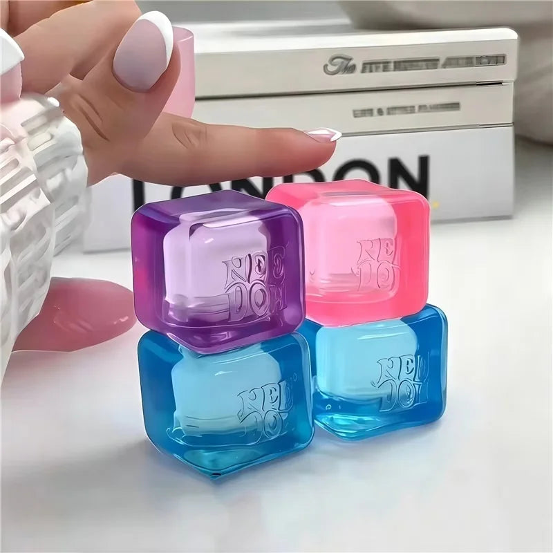 Needoh Nice Ice Baby Fidget Cube Set 4 Pack Super Solid Squish Sensory Toys Non-toxic Squeeze Toys for ADHD and Autism Gift