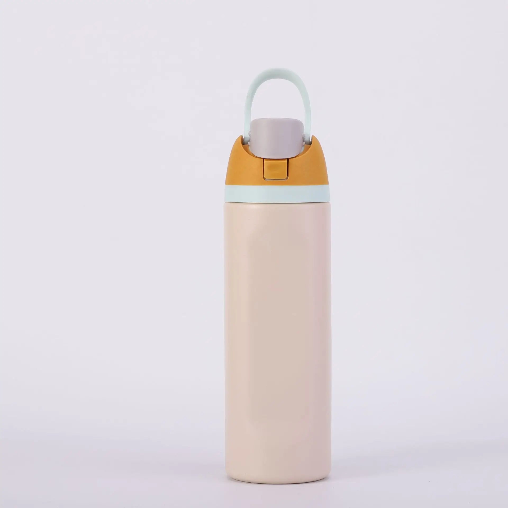 16/19/24/32OZ New 304 Stainless Steel Fitness Cup with Handle, Macaron Colored Insulated Bottle Large Capacity Straw Fruit Cup