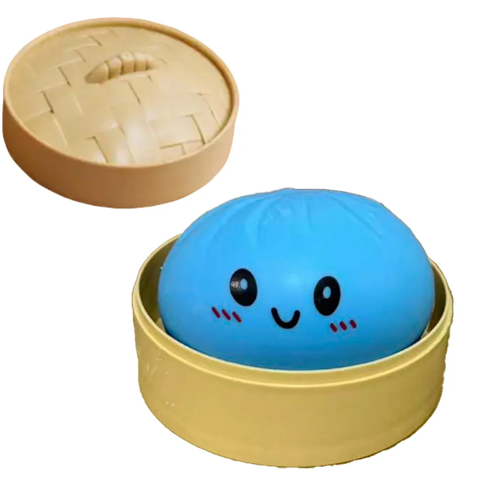 Dumpling Pressure Dumpling Squishies Cute Colorful Bun Toy Slow Rising Stress Relief Fidget Toy for Kids Adults Anti-Anxiety Gife