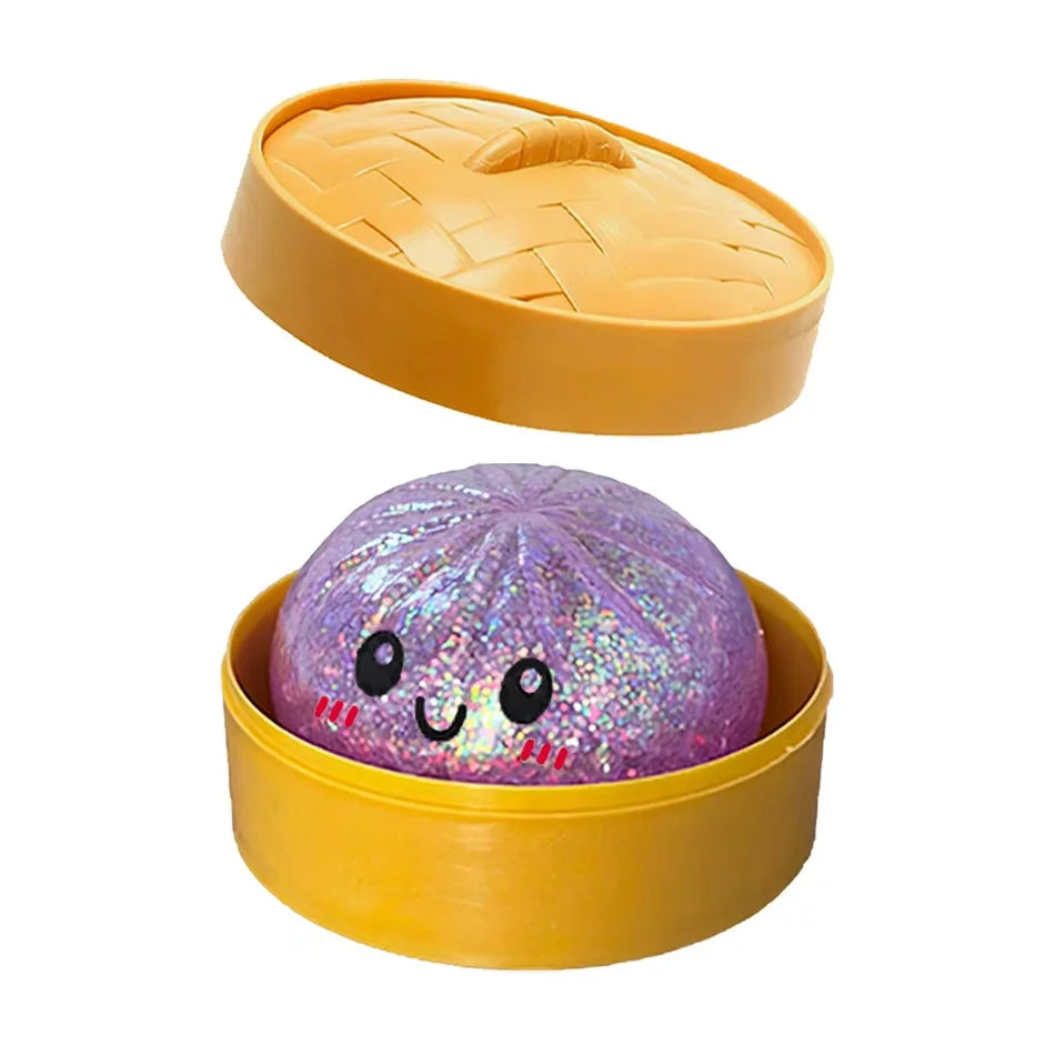 Dumpling Pressure Dumpling Squishies Cute Colorful Bun Toy Slow Rising Stress Relief Fidget Toy for Kids Adults Anti-Anxiety Gife